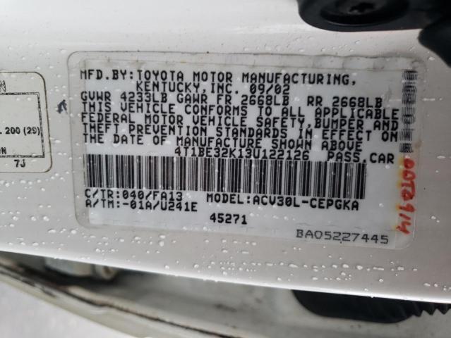 Photo 11 VIN: 4T1BE32K13U122126 - TOYOTA CAMRY 