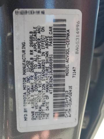 Photo 11 VIN: 4T1BE32K13U666951 - TOYOTA CAMRY LE 