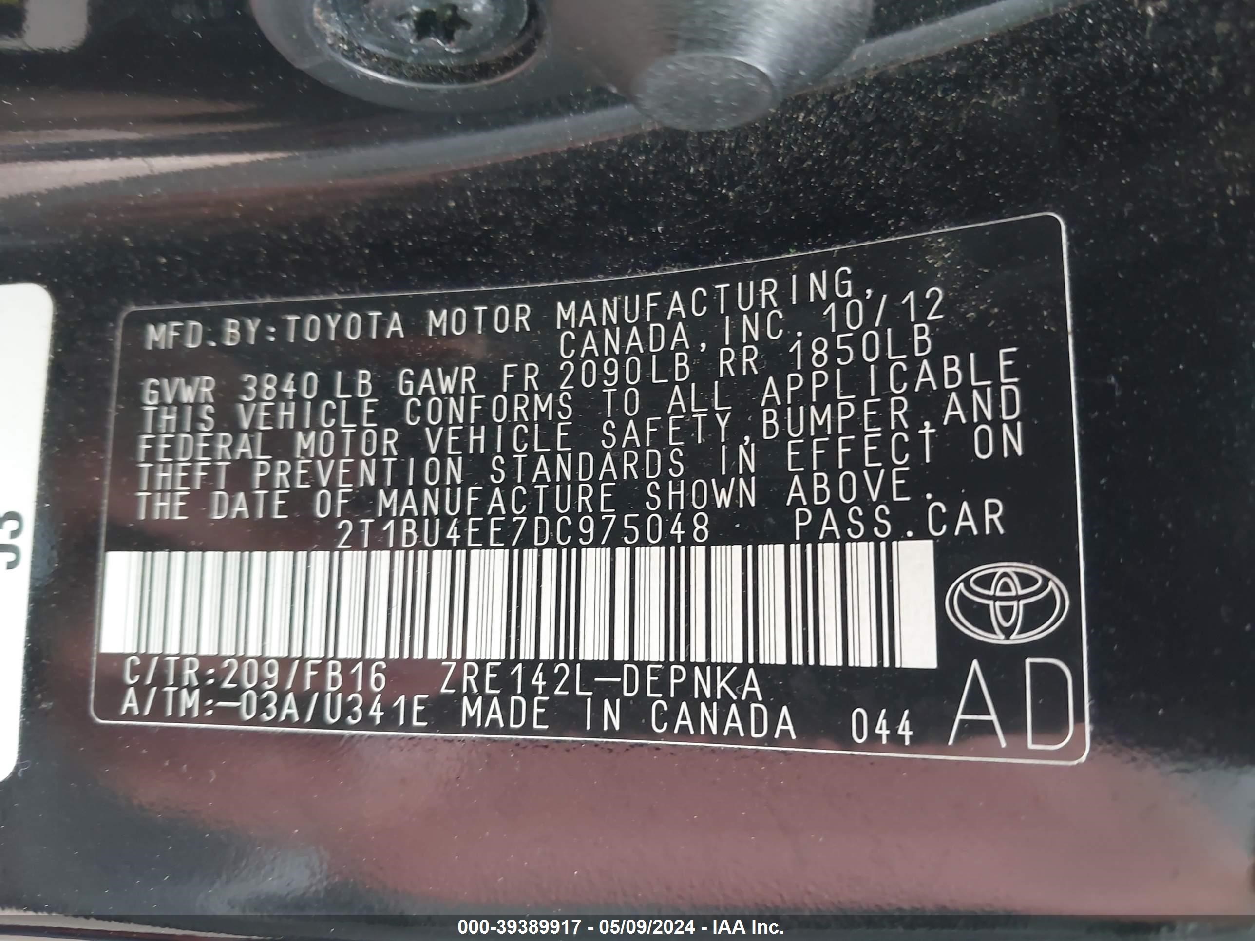 Photo 8 VIN: 4T1BE32K22U003063 - TOYOTA CAMRY 