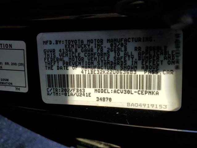 Photo 11 VIN: 4T1BE32K22U063683 - TOYOTA CAMRY 