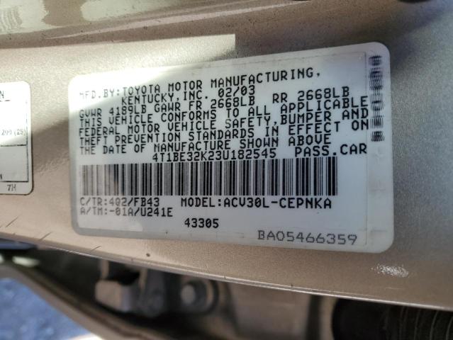 Photo 11 VIN: 4T1BE32K23U182545 - TOYOTA CAMRY 