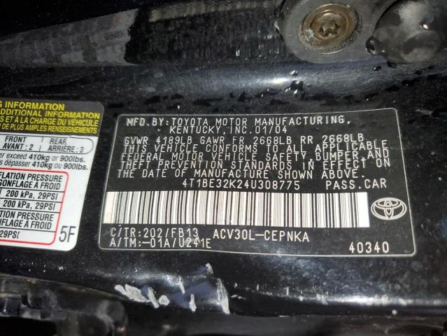 Photo 11 VIN: 4T1BE32K24U308775 - TOYOTA CAMRY 