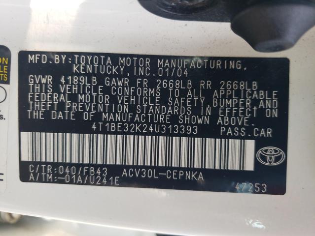 Photo 11 VIN: 4T1BE32K24U313393 - TOYOTA CAMRY 