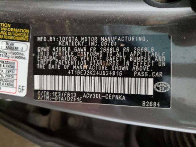 Photo 12 VIN: 4T1BE32K24U924816 - TOYOTA CAMRY 