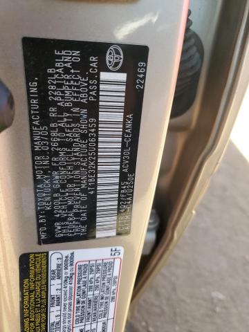 Photo 11 VIN: 4T1BE32K25U063459 - TOYOTA CAMRY LE 