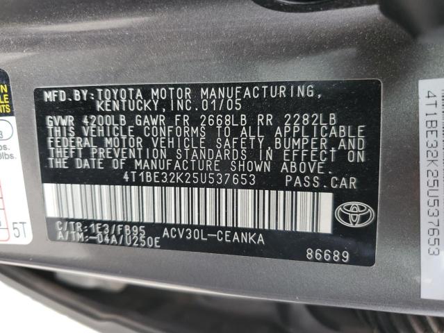 Photo 11 VIN: 4T1BE32K25U537653 - TOYOTA CAMRY LE 