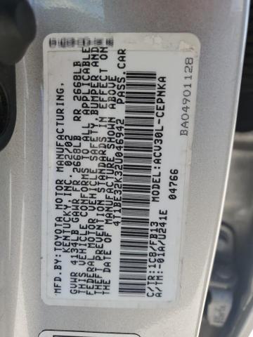 Photo 11 VIN: 4T1BE32K32U046942 - TOYOTA CAMRY 