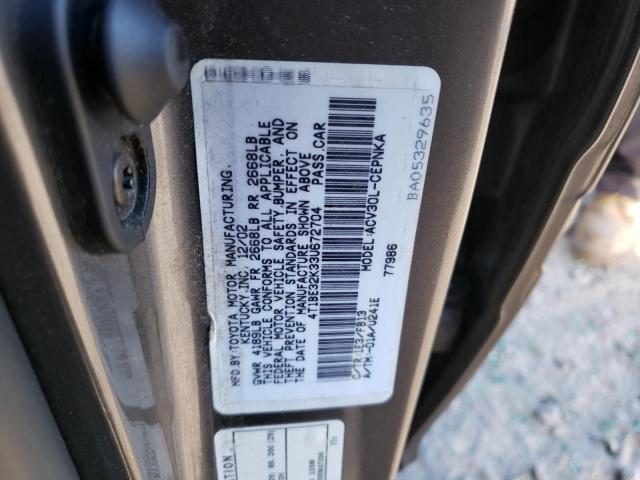 Photo 12 VIN: 4T1BE32K33U672704 - TOYOTA CAMRY LE 