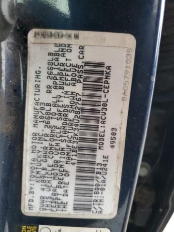 Photo 11 VIN: 4T1BE32K34U282767 - TOYOTA CAMRY LE 