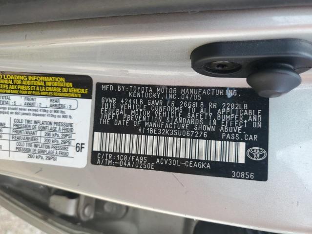 Photo 12 VIN: 4T1BE32K35U067276 - TOYOTA CAMRY 