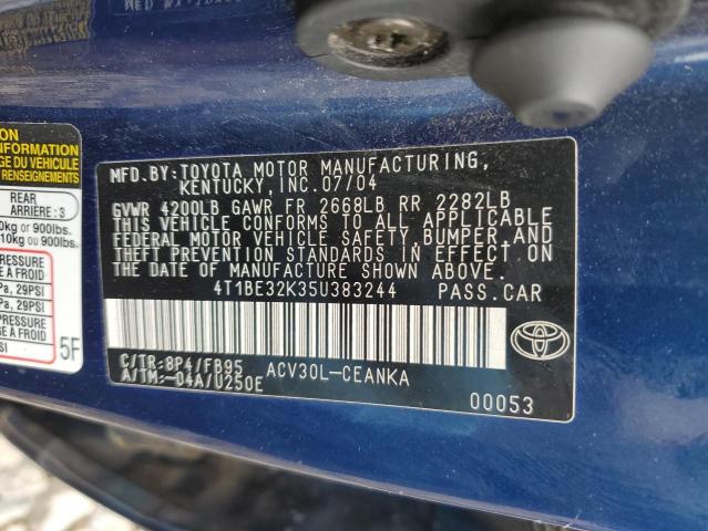 Photo 12 VIN: 4T1BE32K35U383244 - TOYOTA CAMRY 