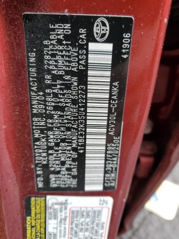 Photo 11 VIN: 4T1BE32K35U412273 - TOYOTA CAMRY LE 