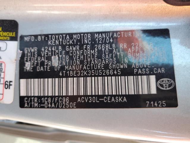 Photo 11 VIN: 4T1BE32K35U526645 - TOYOTA CAMRY 