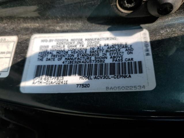 Photo 12 VIN: 4T1BE32K42U573582 - TOYOTA CAMRY 