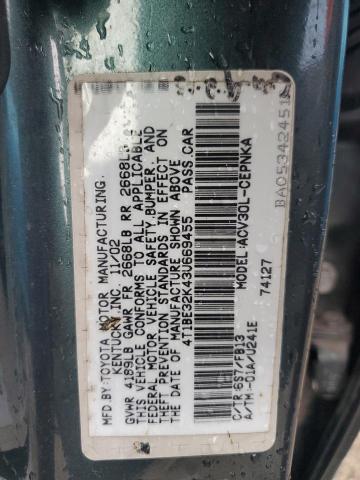 Photo 12 VIN: 4T1BE32K43U669455 - TOYOTA CAMRY 