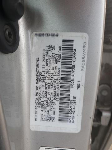 Photo 11 VIN: 4T1BE32K43U746549 - TOYOTA CAMRY LE 