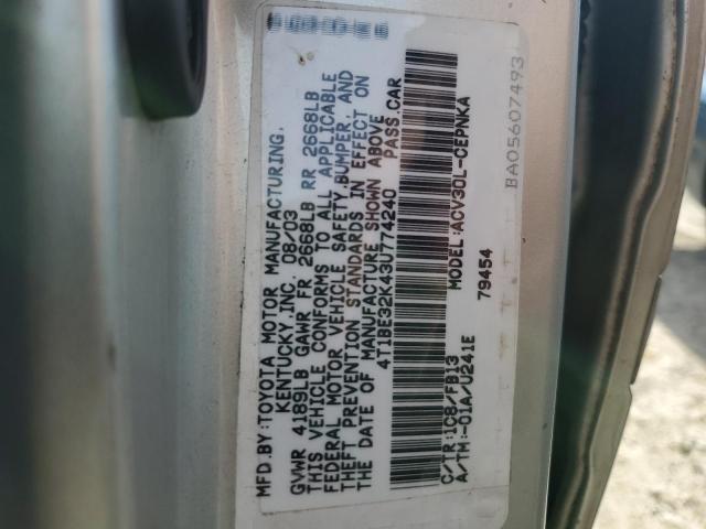 Photo 11 VIN: 4T1BE32K43U774240 - TOYOTA CAMRY 