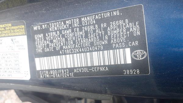 Photo 1 VIN: 4T1BE32K44U340479 - TOYOTA CAMRY 