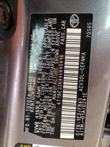 Photo 11 VIN: 4T1BE32K44U840416 - TOYOTA CAMRY LE 