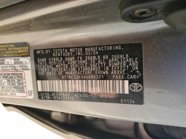 Photo 11 VIN: 4T1BE32K44U886201 - TOYOTA CAMRY LE 