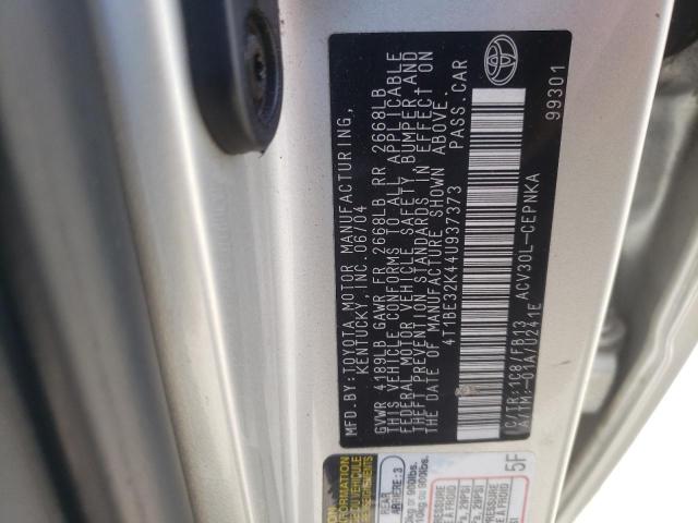 Photo 9 VIN: 4T1BE32K44U937373 - TOYOTA CAMRY LE 