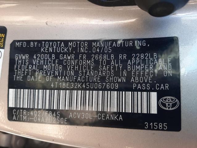 Photo 11 VIN: 4T1BE32K45U067609 - TOYOTA CAMRY 