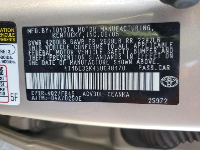 Photo 11 VIN: 4T1BE32K45U088170 - TOYOTA CAMRY 