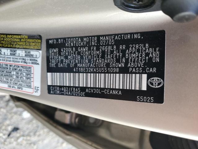 Photo 11 VIN: 4T1BE32K45U551098 - TOYOTA CAMRY 