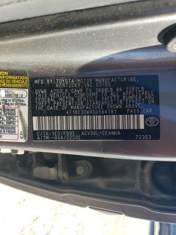 Photo 11 VIN: 4T1BE32K45U564191 - TOYOTA CAMRY LE 