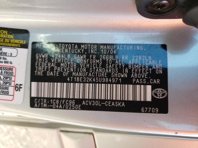 Photo 11 VIN: 4T1BE32K45U984971 - TOYOTA CAMRY 