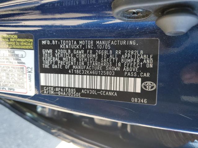 Photo 11 VIN: 4T1BE32K46U125803 - TOYOTA CAMRY 