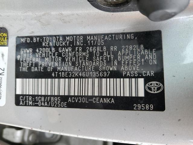 Photo 11 VIN: 4T1BE32K46U135697 - TOYOTA CAMRY 