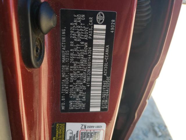 Photo 11 VIN: 4T1BE32K46U144304 - TOYOTA CAMRY LE 