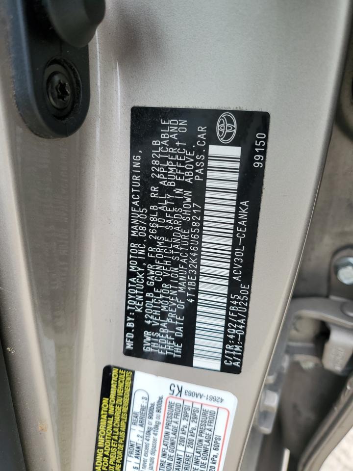 Photo 11 VIN: 4T1BE32K46U658217 - TOYOTA CAMRY 