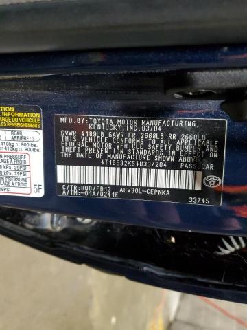 Photo 11 VIN: 4T1BE32K54U337204 - TOYOTA CAMRY LE 