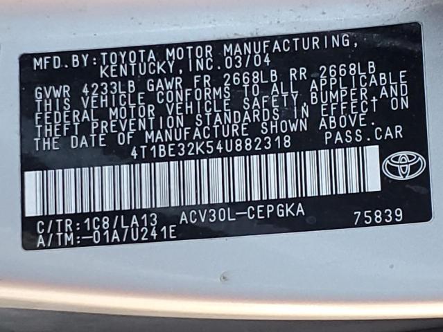 Photo 11 VIN: 4T1BE32K54U882318 - TOYOTA CAMRY 