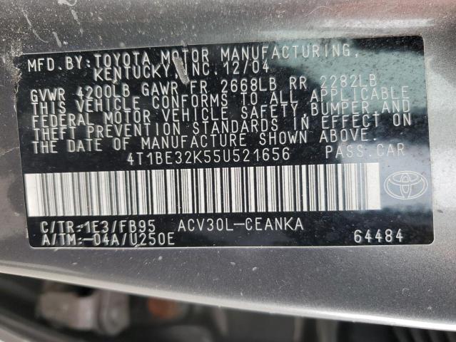 Photo 11 VIN: 4T1BE32K55U521656 - TOYOTA CAMRY LE 