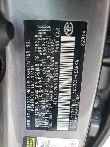 Photo 11 VIN: 4T1BE32K55U995476 - TOYOTA CAMRY LE 