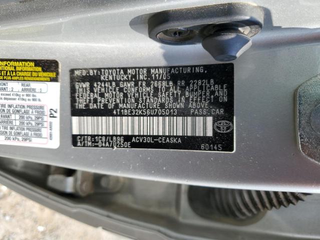 Photo 11 VIN: 4T1BE32K56U705013 - TOYOTA CAMRY LE 