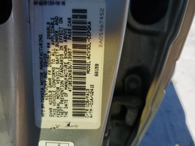 Photo 11 VIN: 4T1BE32K63U713987 - TOYOTA CAMRY LE 