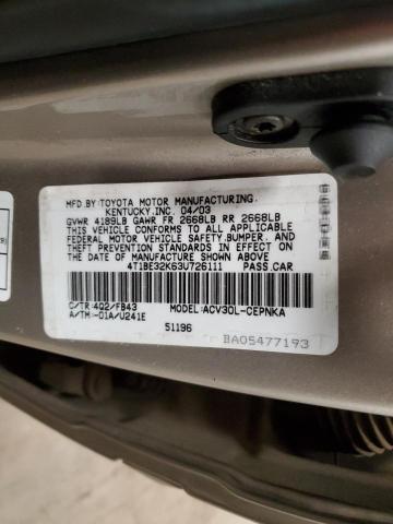 Photo 11 VIN: 4T1BE32K63U726111 - TOYOTA CAMRY 