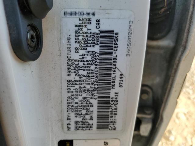 Photo 11 VIN: 4T1BE32K64U287557 - TOYOTA CAMRY LE 