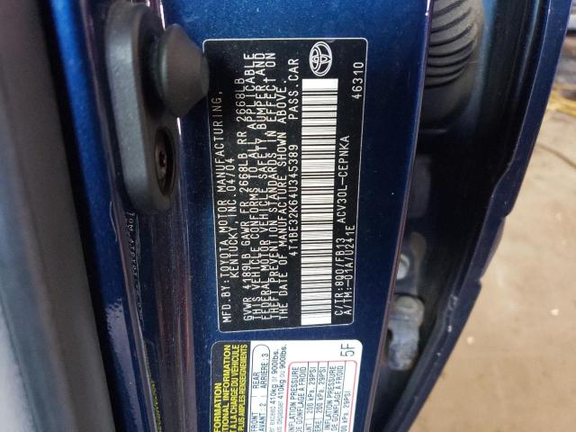 Photo 11 VIN: 4T1BE32K64U345389 - TOYOTA CAMRY LE 