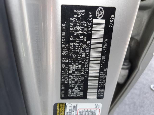 Photo 11 VIN: 4T1BE32K64U883638 - TOYOTA CAMRY LE 