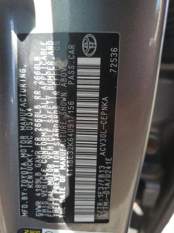 Photo 11 VIN: 4T1BE32K64U917156 - TOYOTA CAMRY 