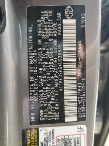 Photo 11 VIN: 4T1BE32K64U938685 - TOYOTA CAMRY LE 