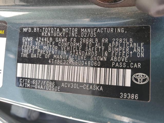 Photo 11 VIN: 4T1BE32K65U048060 - TOYOTA CAMRY LE 