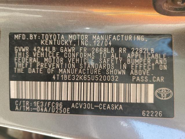 Photo 11 VIN: 4T1BE32K65U520032 - TOYOTA CAMRY LE 