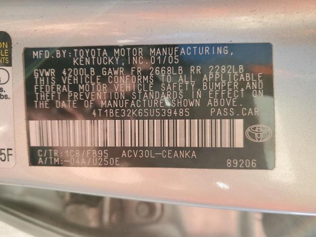 Photo 11 VIN: 4T1BE32K65U539485 - TOYOTA CAMRY LE 