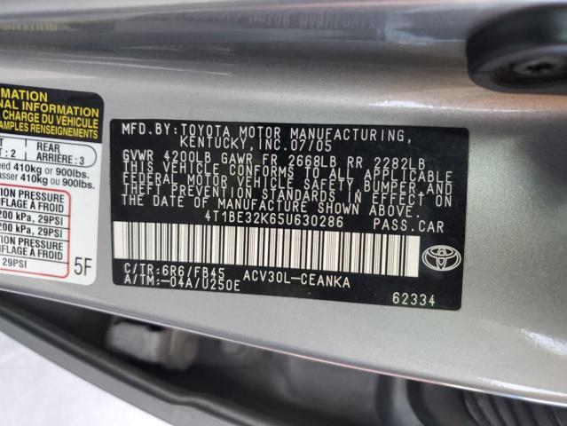 Photo 11 VIN: 4T1BE32K65U630286 - TOYOTA CAMRY 